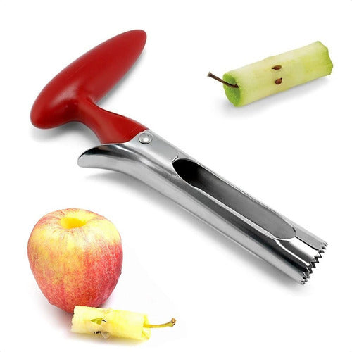 Descorazonador De Manzanas Frutas Acero Inoxidable - Cukin Rojo