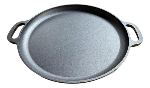 Molde Pizza 34cm Pizzera Argentina Hierro Fundido - Norplat Negro