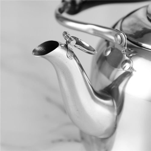 Tetera Infusor Acero Inoxidable Filtro Silvadora 1l Norplat Plateada