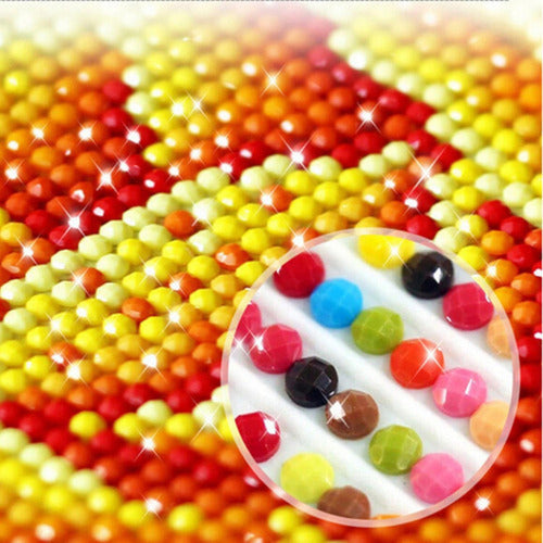 Kit Pintura Diamante 5d 40x30cm Bordado Diseños - Norplat Multicolor Ciervo
