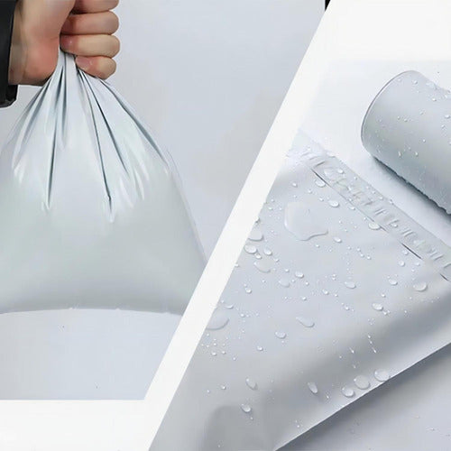 100 Bolsas Plasticas Cierre Autoadhesivas 28x42cm - Norplat Gris Claro Liso