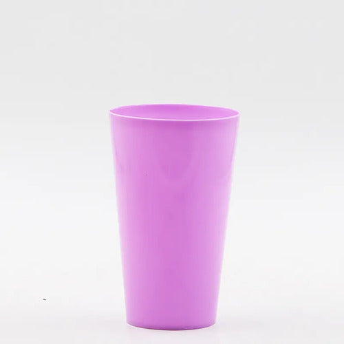 Pack 20 Vasos Plasticos Reutilizables Colores Fluor Norplat Rojo
