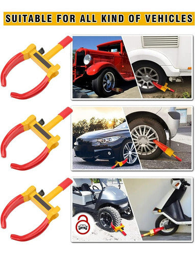Bloqueo Ruedas Ajustable Para Coches Motos Pitbull - Norplat