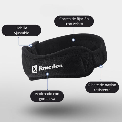 Pack 2 Menisqueras Neoprene Soporte Rotuliano Ajustable Negro M