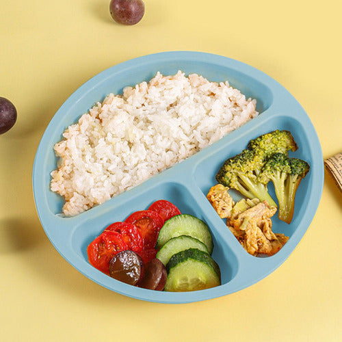 Set Alimentación Bebe Silicona 8 Piezas Bpa Free - Norplat Celeste