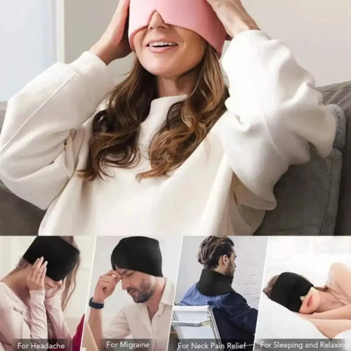 Gorro Migraña Gel Alivia Dolor Cabeza Compresa Gel - Norplat Gris