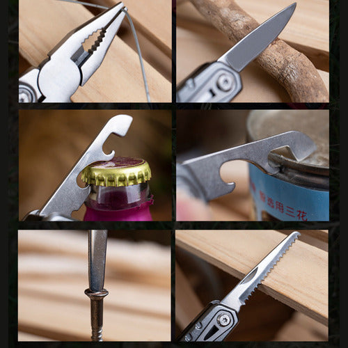 Alicate Norplat Multifuncional Universal Cortante 14 En 1 Plateado