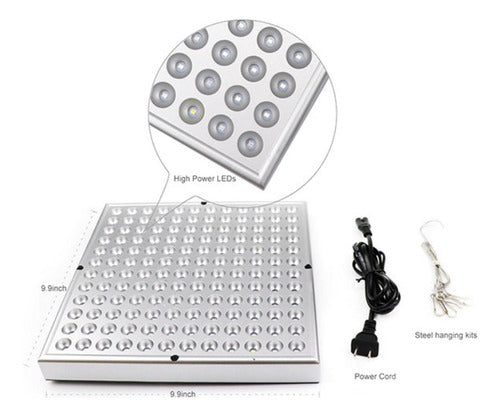 Foco Led Indoor Luz Para Crecimiento Plantas Cultivo Norplat Cultivo Plateado