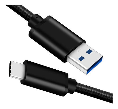 Cable Usb 2 Metros De Usb-a A Usb-c Carga Rápida - Norplat Negro