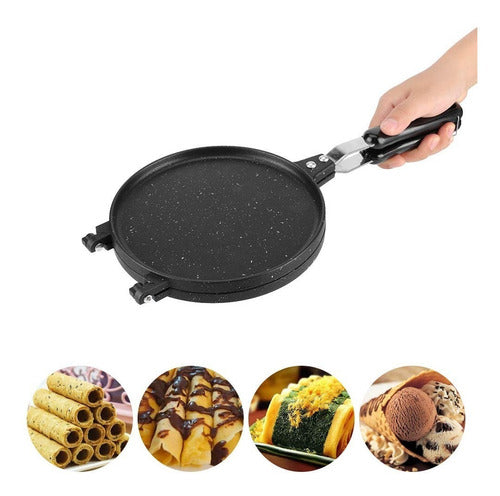 Sarten Para Barquillos 17 Cm Diametro Barquillo Fácil Cukin Negro