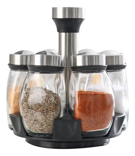 Condimentero Especiero Giratorio 360 Organizador - Norplat Plateado