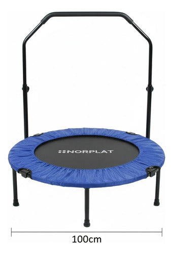 Trampolín Fitness Norplat Plegable 100cm 1m Cama Elastica Azul