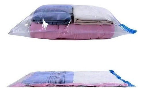 Set 10 Bolsas Al Vacio P/ Ropa Viaje Sellado 90x120 Norplat Transparente