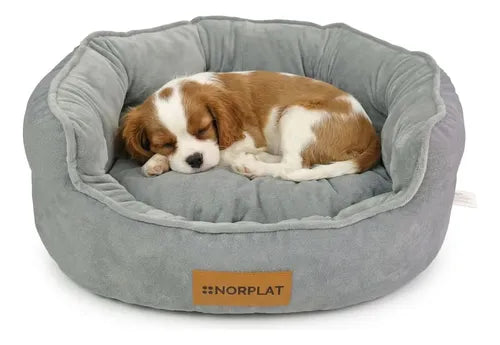 Cama Antiestres Norplat Perro Gato Con Cojín Reversible 60cm Gris Cama Antiestres Reversible
