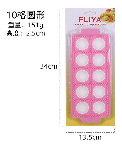Molde Para 10 Ravioli Ravioles 58x38x51 Muy Fácil - Cukin Blanco - Relleno Redondo