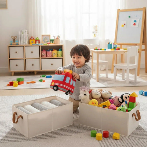 6 Cajas Organizadoras Tela Plegables Closet Ropa - Norplat Lisa