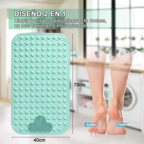 Piso Goma Antideslizante Para Ducha Tinas Alfombra - Norplat Verde Oscuro