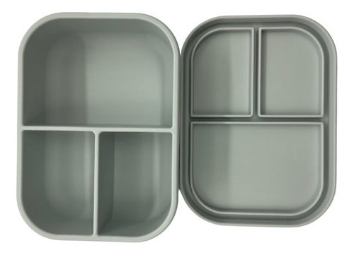 Lonchera Escolar Bento Box Tupper Taper Plástico Hermético Gris