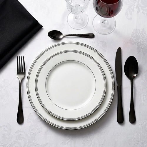 Set 24 Cubiertos De Lujo Norplat Juego Cuchilleria En Maleta Negro