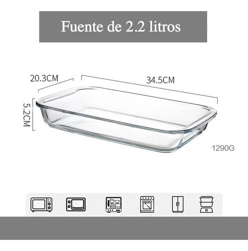 Pack De 2 Fuentes Rectangulares Pequeño Y Mediano - Norplat