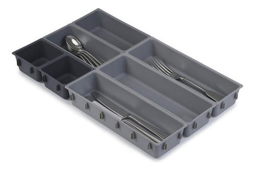 Organizador Cubiertos Servicio Cajon 7u Desmontables Norplat Gris