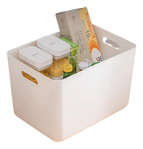 Caja Organizadora Multiuso Con Tapa 26x18x16cm - Cukin Blanco