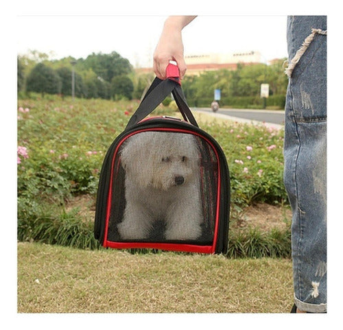 Bolso Transporte Mascota Gato Perro Norplat Talla M 41x26x24 Rojo