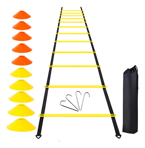 Escalera Coordinacion Deportiva Kit De Entrenamiento Norplat Amarillo