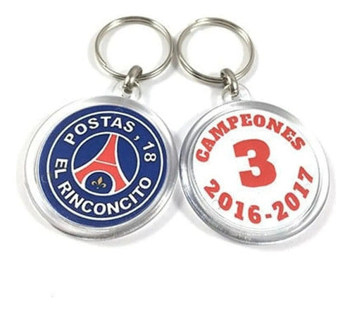 100 Llaveros Acrílicos Redondo Portafoto Promocional Norplat Transparente