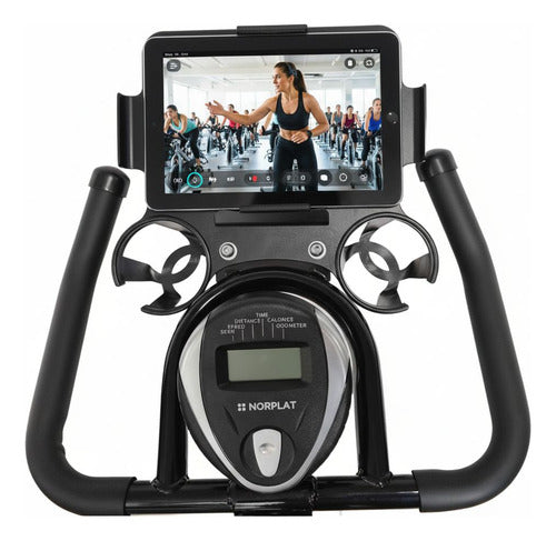 Bicicleta Estatica Norplat S10k Spinning Fija Fitness 10kg Negro
