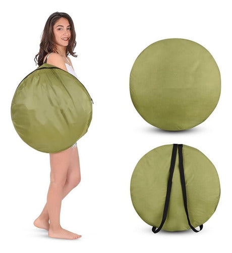 Norplat Carpa Vestidor Portatil Camping Ventana Ducha Baño Verde