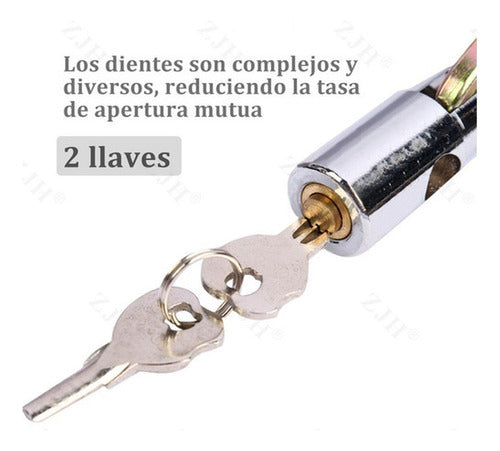 Candado Bicicleta Con Cadena Acero Cobertor Textil Norplat Negro