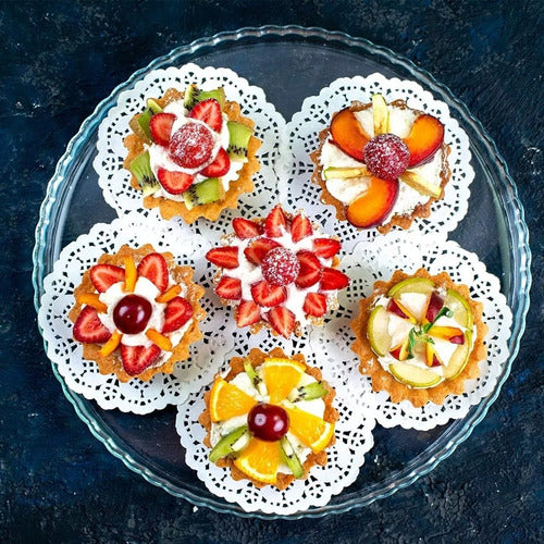 Pack 12 Moldes Tartaleta Desmontable Tarta Individual 10,5cm Gris