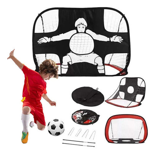 Arco Portería Futbol Doble Uso Entrenamiento Niños - Norplat Negro