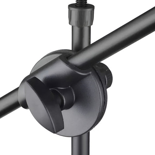 Soporte Pedestal De Micrófono Con Boom Metálico / Atril Negro