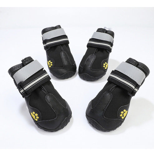  Zapato Zapatilla Camping Perro Antideslizantes Impermeable  6 - Negro