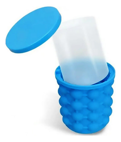 Hielera Cubeta Cubetera Hielo Azul