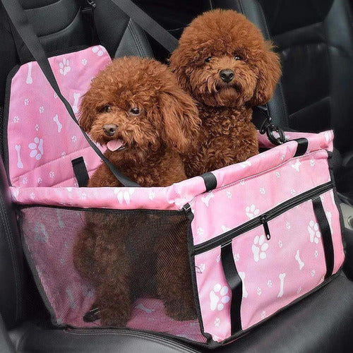 Norplat Asiento Auto Mascota Reforzado Plegable Seguridad Rosa Claro