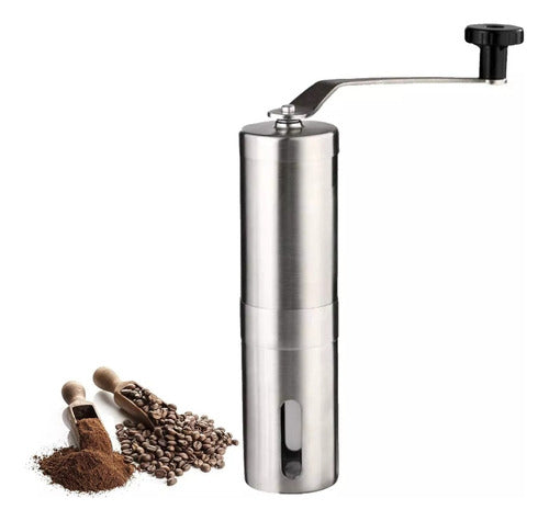 Molino Molinillo De Café Manual De Acero Inoxidable - Cukin Plateado