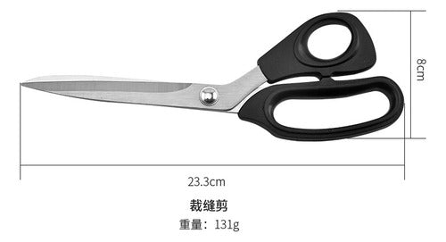 Tijeras Para Costura Acero #2cr13 Reforzada 23.3cm - Norplat Negro