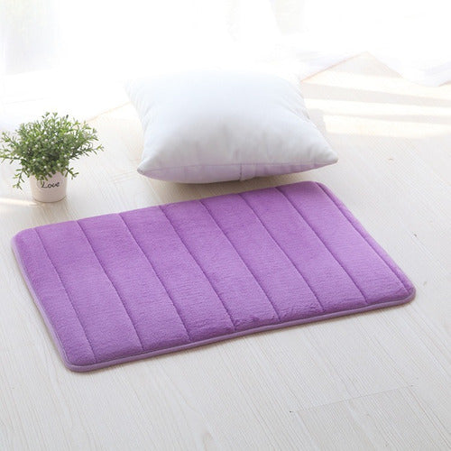 Alfombra Baño Engomado Antideslizante 60x40cm Suave Norplat - Violeta - Lisa