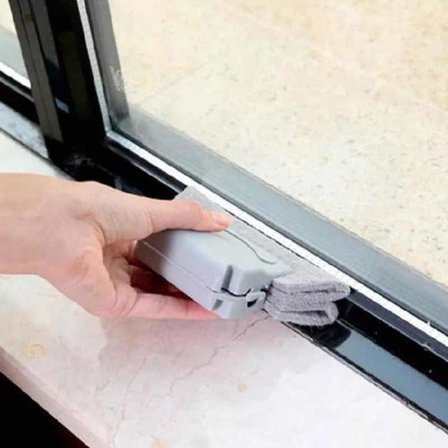 Esponja Cepillo Limpieza De Surcos Ranuras Ventanas Norplat