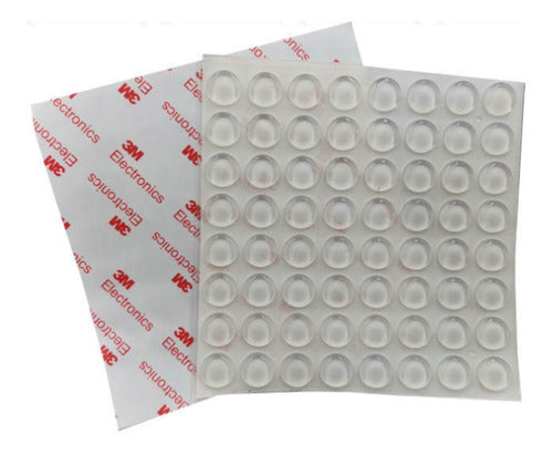 Set 100 Uds Topes Auto Adhesivo Transparente Puertas Muebles