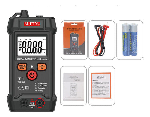 Tester Multimetro Digital Amperaje Voltaje Ohms 600v Norplat Negro