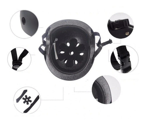 Casco Para Scooter O Bicicleta Variedad Colores / Eciclos Negro L
