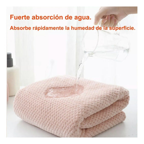 3 Toallas Baño Microfibra Alta Calidad Secado Rápido Norplat Marrón Lisa