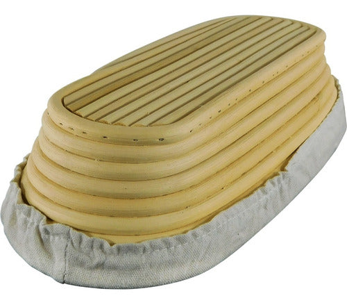 Banneton Ovalado De 30 X 14 Cm - Cesta De Rattan - Cukin