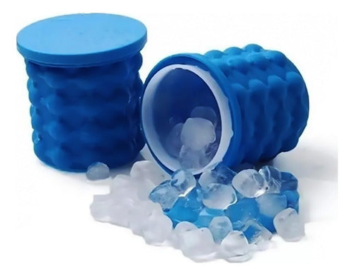 Hielera Cubeta Cubetera Hielo Azul