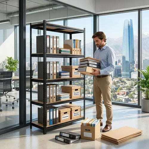 Estante Repisa Metálica Armable Mecano Rack 180x90 - Norplat Negro