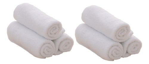 Set De 6 Toallas De Baño Algodón 30 X 68 - Norplat Blanco